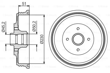 Тормозный барабан (BOSCH: 0 986 477 200)