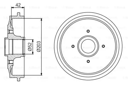 Тормозный барабан (BOSCH: 0 986 477 201)