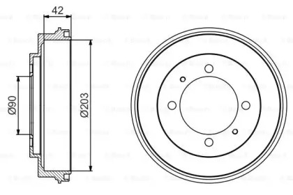 Тормозный барабан (BOSCH: 0 986 477 202)