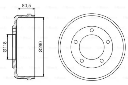 Тормозный барабан (BOSCH: 0 986 477 203)