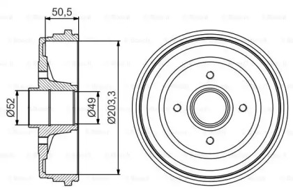 Тормозный барабан (BOSCH: 0 986 477 205)