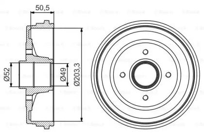 Тормозный барабан (BOSCH: 0 986 477 206)