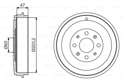 Тормозный барабан (BOSCH: 0 986 477 207)