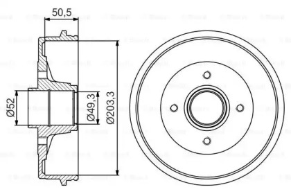 Тормозный барабан (BOSCH: 0 986 477 211)