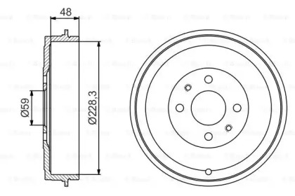 Тормозный барабан (BOSCH: 0 986 477 212)