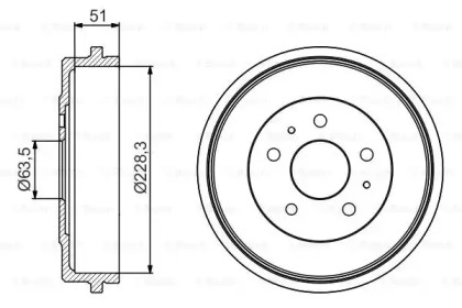 Тормозный барабан (BOSCH: 0 986 477 219)