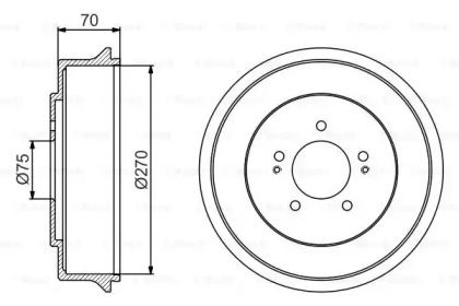 Тормозный барабан (BOSCH: 0 986 477 222)