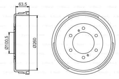 Тормозный барабан (BOSCH: 0 986 477 223)