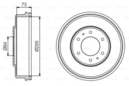 Тормозный барабан (BOSCH: 0 986 477 232)