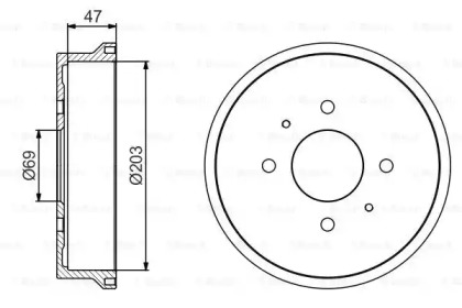 Тормозный барабан (BOSCH: 0 986 477 235)