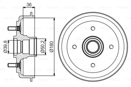 Тормозный барабан (BOSCH: 0 986 477 238)