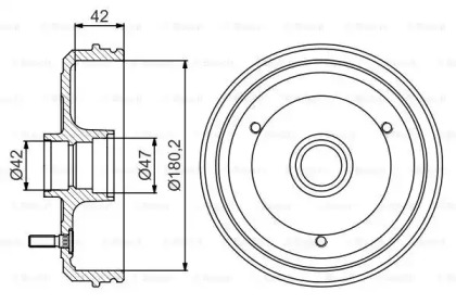 Тормозный барабан (BOSCH: 0 986 477 243)