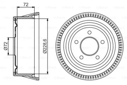 Тормозный барабан (BOSCH: 0 986 477 245)