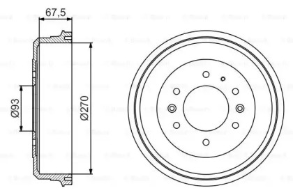 Тормозный барабан (BOSCH: 0 986 477 249)