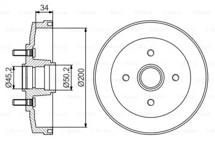 Тормозный барабан (BOSCH: 0 986 477 250)