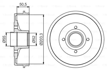 Тормозный барабан (BOSCH: 0 986 477 254)