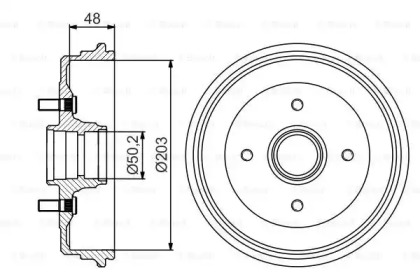 Тормозный барабан (BOSCH: 0 986 477 258)