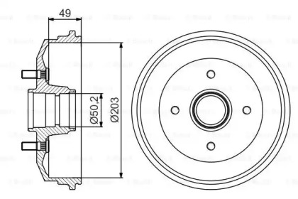 Тормозный барабан (BOSCH: 0 986 477 259)