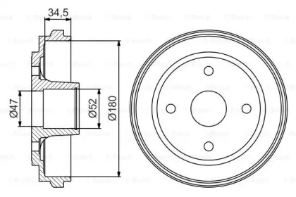 Тормозный барабан (BOSCH: 0 986 477 263)