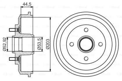 Тормозный барабан (BOSCH: 0 986 477 266)