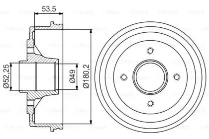 Тормозный барабан (BOSCH: 0 986 477 270)