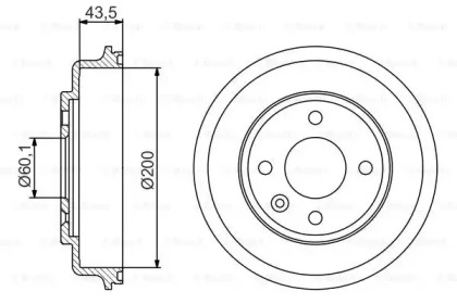 Тормозный барабан (BOSCH: 0 986 477 313)