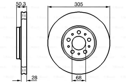 Тормозной диск (BOSCH: 0 986 479 C59)