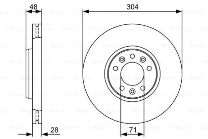 Тормозной диск (BOSCH: 0 986 479 C53)