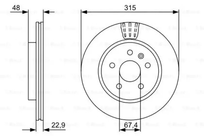 Тормозной диск (BOSCH: 0 986 479 C71)