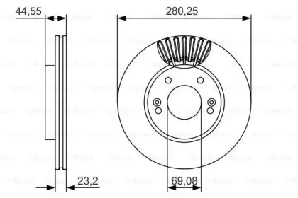 Тормозной диск (BOSCH: 0 986 479 A12)