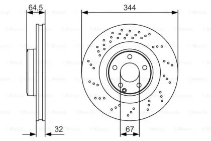 Тормозной диск (BOSCH: 0 986 479 A17)