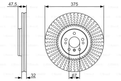 Тормозной диск (BOSCH: 0 986 479 A26)