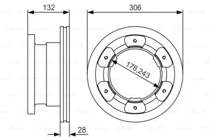 Тормозной диск (BOSCH: 0 986 479 A35)