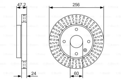 Тормозной диск (BOSCH: 0 986 479 A54)