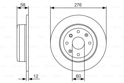 Тормозной диск (BOSCH: 0 986 479 A56)