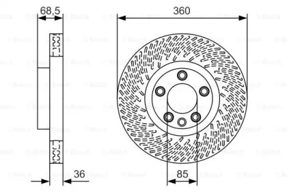 Тормозной диск (BOSCH: 0 986 479 B12)