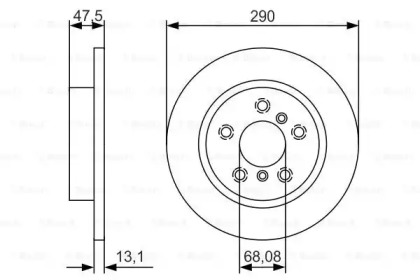 Тормозной диск (BOSCH: 0 986 479 D17)