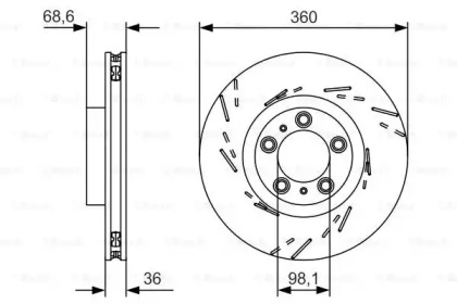 Тормозной диск (BOSCH: 0 986 479 D22)