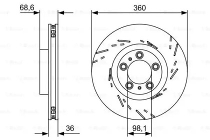 Тормозной диск (BOSCH: 0 986 479 D23)