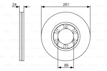 Тормозной диск (BOSCH: 0 986 479 R16)