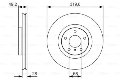 Тормозной диск (BOSCH: 0 986 479 R22)