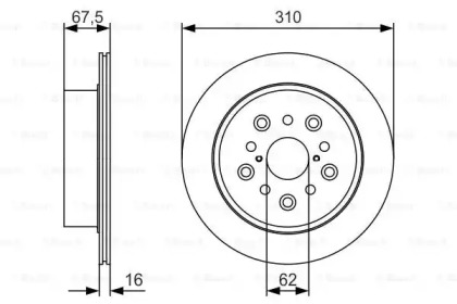 Тормозной диск (BOSCH: 0 986 479 R25)