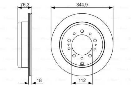 Тормозной диск (BOSCH: 0 986 479 R32)