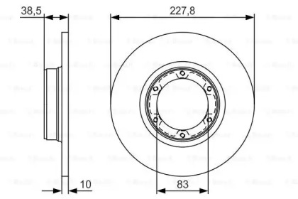 Тормозной диск (BOSCH: 0 986 479 R65)