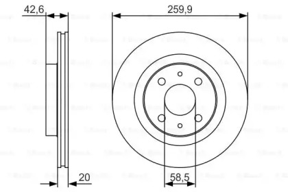 Тормозной диск (BOSCH: 0 986 479 R74)