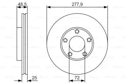 Тормозной диск (BOSCH: 0 986 479 R83)