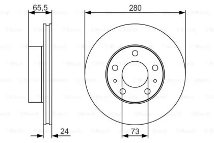 Тормозной диск (BOSCH: 0 986 479 R98)