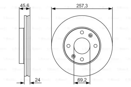 Тормозной диск (BOSCH: 0 986 479 S03)