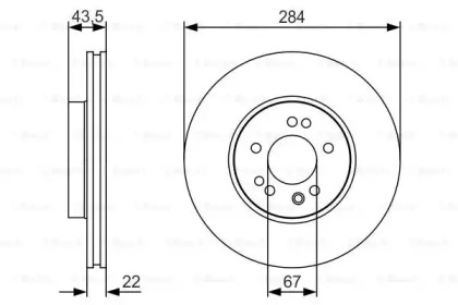 Тормозной диск (BOSCH: 0 986 479 S15)