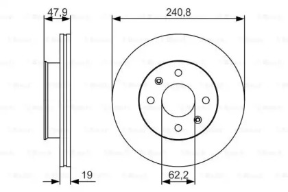 Тормозной диск (BOSCH: 0 986 479 S18)